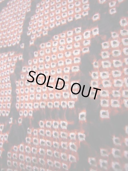 画像11: J0812O 羽織 女性用着物  シルク(正絹) ダークな  赤, 青海波 【中古】 【USED】 【リサイクル】 ★★★★☆ (11)