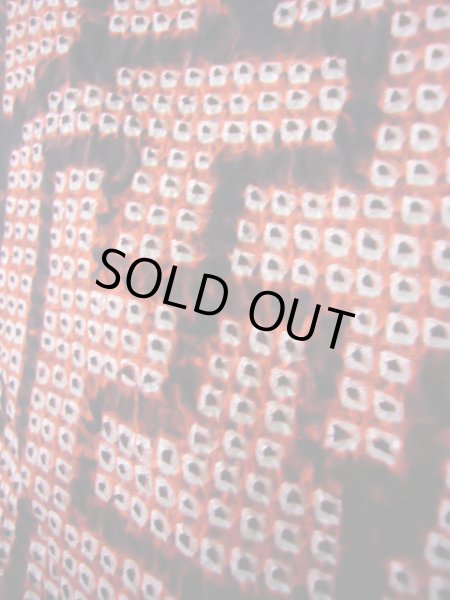 画像12: J0812O 羽織 女性用着物  シルク(正絹) ダークな  赤, 青海波 【中古】 【USED】 【リサイクル】 ★★★★☆ (12)