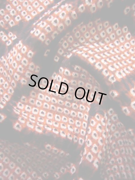 画像13: J0812O 羽織 女性用着物  シルク(正絹) ダークな  赤, 青海波 【中古】 【USED】 【リサイクル】 ★★★★☆ (13)