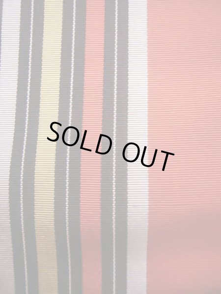 画像3: J0909B 半幅帯  女性用着物 シルク(正絹) 明るい  朱赤 縞   【中古】 【USED】 【リサイクル】 ★★★★☆ (3)