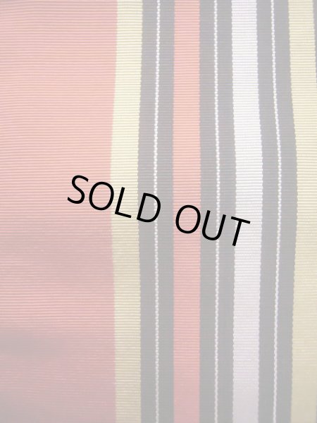 画像4: J0909B 半幅帯  女性用着物 シルク(正絹) 明るい  朱赤 縞   【中古】 【USED】 【リサイクル】 ★★★★☆ (4)