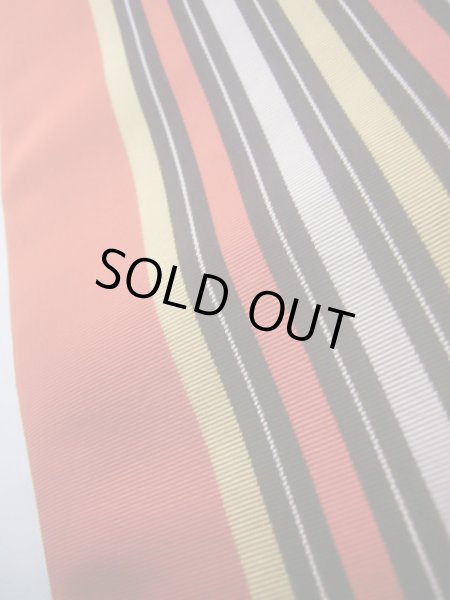 画像6: J0909B 半幅帯  女性用着物 シルク(正絹) 明るい  朱赤 縞   【中古】 【USED】 【リサイクル】 ★★★★☆ (6)