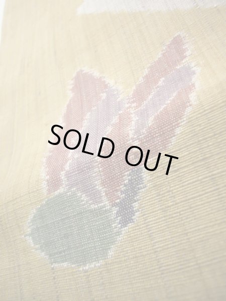 画像10: J0918L 袋帯  女性用着物 シルク(正絹) ヘザー(杢)  ブラウン(茶色) 蝶々  , リバーシブル【中古】 【USED】 【リサイクル】 ★★★★☆ (10)