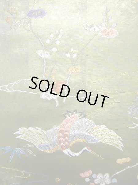 画像8: J0918O 袋帯  女性用着物 シルク(正絹) シャイニーな  ゴールド(金) 花  , 長嶋成織物 瀞金錦【中古】 【USED】 【リサイクル】 ★★★★☆ (8)