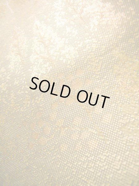 画像9: J0918R 袋帯  女性用着物 シルク(正絹) シャイニーな  ゴールド(金) 木   【中古】 【USED】 【リサイクル】 ★★★★☆ (9)