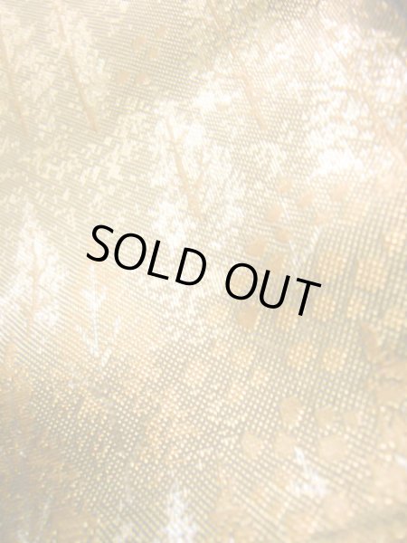 画像10: J0918R 袋帯  女性用着物 シルク(正絹) シャイニーな  ゴールド(金) 木   【中古】 【USED】 【リサイクル】 ★★★★☆ (10)