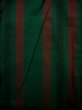 画像3: J0926B  紬 女性用着物  シルク（正絹） 深い  グリーン（緑）, 縞 【中古】 【USED】 【リサイクル】 ★★☆☆☆ (3)