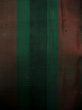 画像5: J0926B  紬 女性用着物  シルク（正絹） 深い  グリーン（緑）, 縞 【中古】 【USED】 【リサイクル】 ★★☆☆☆ (5)