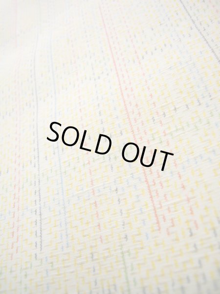 画像10: J0926G  紬 女性用着物  シルク(正絹) 薄い  山吹, 四角 【中古】 【USED】 【リサイクル】 ★★★☆☆ (10)