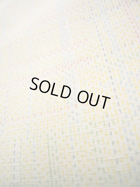 画像11: J0926G  紬 女性用着物  シルク(正絹) 薄い  山吹, 四角 【中古】 【USED】 【リサイクル】 ★★★☆☆ (11)