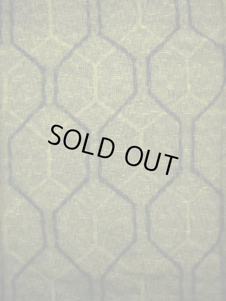 画像4: J0926L  紬 女性用着物  シルク（正絹） ヘザー（杢）  黄緑色, 亀甲 【中古】 【USED】 【リサイクル】 ★★★☆☆ (4)