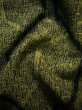 画像10: J0926L  紬 女性用着物  シルク（正絹） ヘザー（杢）  黄緑色, 亀甲 【中古】 【USED】 【リサイクル】 ★★★☆☆ (10)