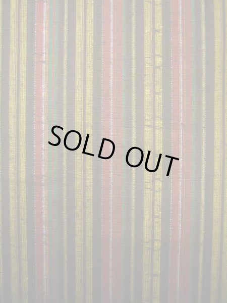 画像6: J0926P Mint  紬 女性用着物  シルク(正絹) ヘザー(杢)  イエロー(黄色), 縞 【中古】 【USED】 【リサイクル】 ★★★★☆ (6)