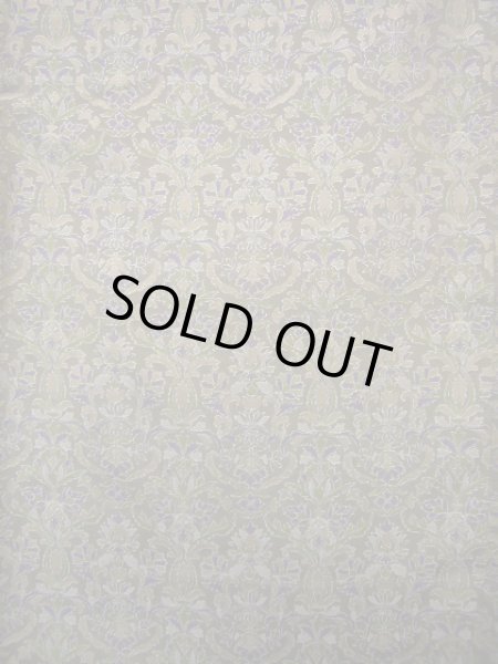 画像4: J0926S  織 女性用着物  シルク(正絹) 淡い  カーキ, 花 【中古】 【USED】 【リサイクル】 ★★★★☆ (4)