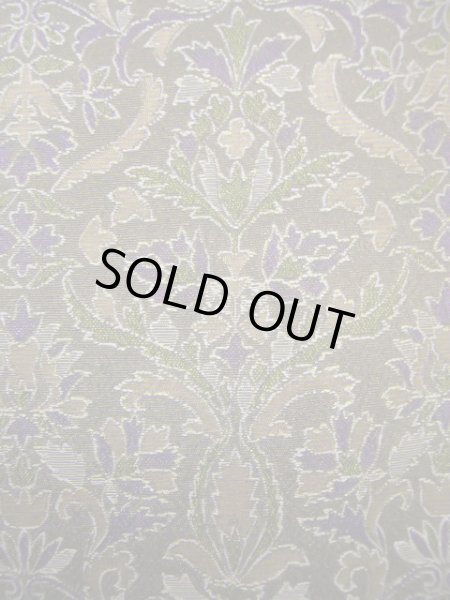 画像6: J0926S  織 女性用着物  シルク(正絹) 淡い  カーキ, 花 【中古】 【USED】 【リサイクル】 ★★★★☆ (6)