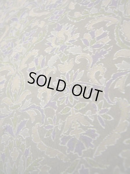 画像7: J0926S  織 女性用着物  シルク(正絹) 淡い  カーキ, 花 【中古】 【USED】 【リサイクル】 ★★★★☆ (7)