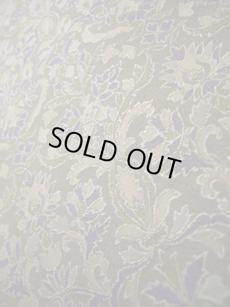 画像8: J0926S  織 女性用着物  シルク(正絹) 淡い  カーキ, 花 【中古】 【USED】 【リサイクル】 ★★★★☆ (8)