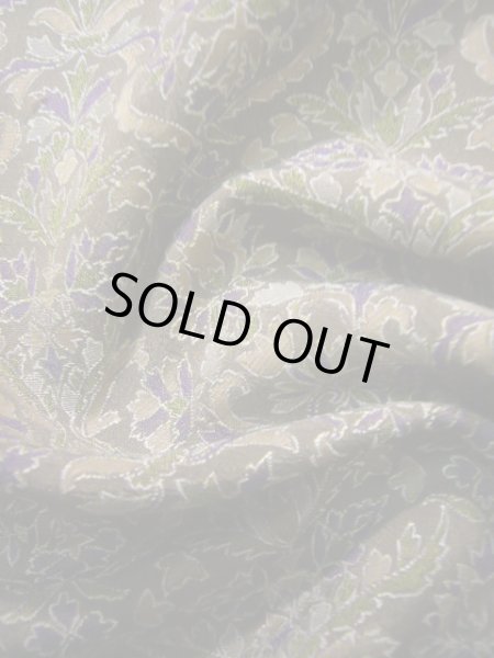 画像9: J0926S  織 女性用着物  シルク(正絹) 淡い  カーキ, 花 【中古】 【USED】 【リサイクル】 ★★★★☆ (9)