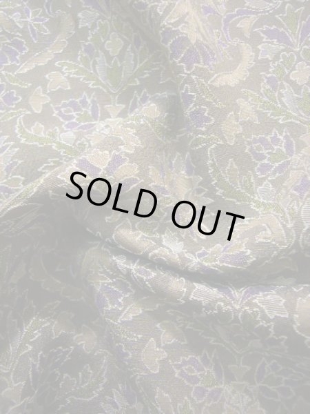 画像10: J0926S  織 女性用着物  シルク(正絹) 淡い  カーキ, 花 【中古】 【USED】 【リサイクル】 ★★★★☆ (10)