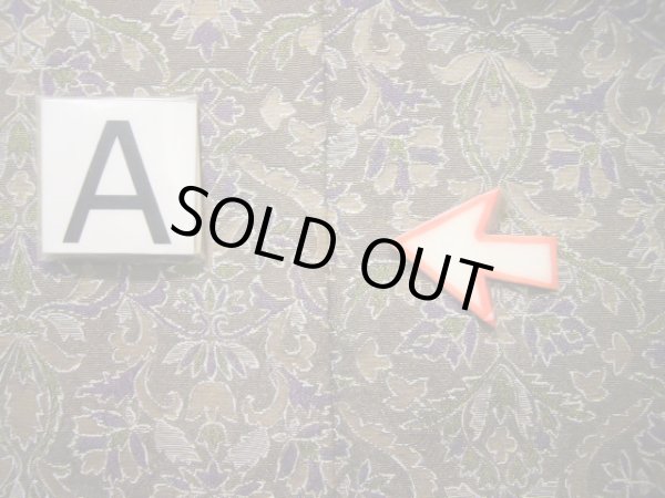 画像12: J0926S  織 女性用着物  シルク(正絹) 淡い  カーキ, 花 【中古】 【USED】 【リサイクル】 ★★★★☆ (12)