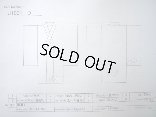 画像11: J1001D  織 女性用着物  シルク(正絹) ヘザー(杢)  オフ ホワイト, 花 【中古】 【USED】 【リサイクル】 ★★☆☆☆ (11)