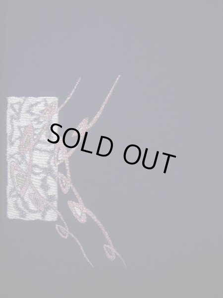 画像3: J1001Q  織 女性用着物  シルク（正絹） ダークな  青, 四角 【中古】 【USED】 【リサイクル】 ★★★★☆ (3)