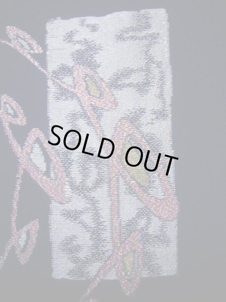 画像5: J1001Q  織 女性用着物  シルク（正絹） ダークな  青, 四角 【中古】 【USED】 【リサイクル】 ★★★★☆ (5)