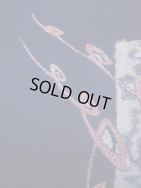 画像6: J1001Q  織 女性用着物  シルク（正絹） ダークな  青, 四角 【中古】 【USED】 【リサイクル】 ★★★★☆ (6)