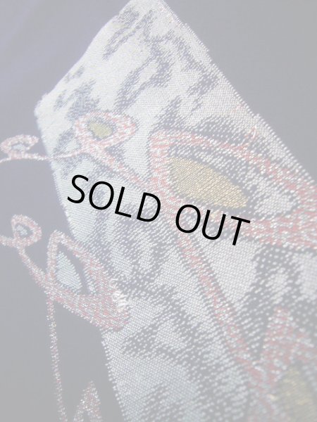 画像7: J1001Q  織 女性用着物  シルク（正絹） ダークな  青, 四角 【中古】 【USED】 【リサイクル】 ★★★★☆ (7)