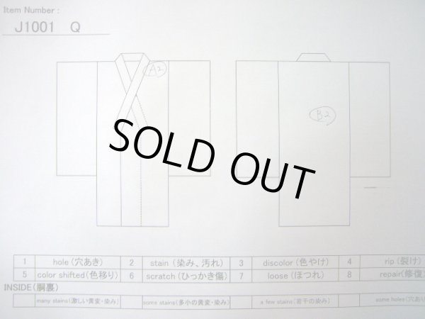 画像11: J1001Q  織 女性用着物  シルク（正絹） ダークな  青, 四角 【中古】 【USED】 【リサイクル】 ★★★★☆ (11)