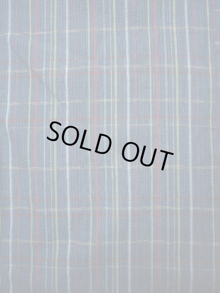 画像4: J1001X Mint  紬 女性用着物  麻 深い  青, チェック柄 【中古】 【USED】 【リサイクル】 ★★★★☆ (4)