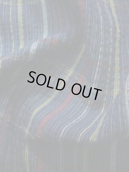 画像9: J1001X Mint  紬 女性用着物  麻 深い  青, チェック柄 【中古】 【USED】 【リサイクル】 ★★★★☆ (9)