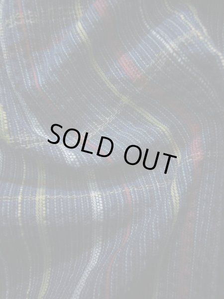 画像10: J1001X Mint  紬 女性用着物  麻 深い  青, チェック柄 【中古】 【USED】 【リサイクル】 ★★★★☆ (10)