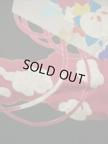 画像13: J1007B  留袖 女性用着物 葵文 シルク(正絹)   黒, 花 【中古】 【USED】 【リサイクル】 ★★☆☆☆ (13)