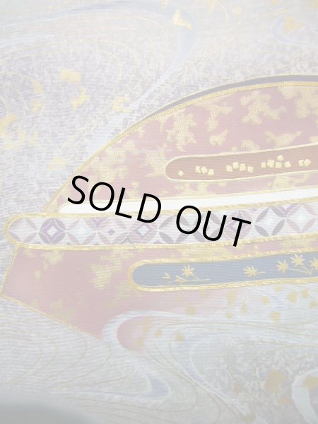 画像9: J1007F  留袖 女性用着物 比翼 シルク(正絹)   黒, 流水 【中古】 【USED】 【リサイクル】 ★★★☆☆ (9)