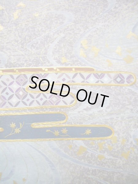 画像10: J1007F  留袖 女性用着物 比翼 シルク(正絹)   黒, 流水 【中古】 【USED】 【リサイクル】 ★★★☆☆ (10)