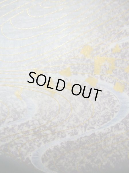 画像14: J1007F  留袖 女性用着物 比翼 シルク(正絹)   黒, 流水 【中古】 【USED】 【リサイクル】 ★★★☆☆ (14)