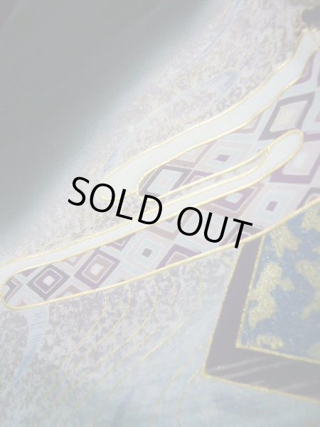 画像19: J1007F  留袖 女性用着物 比翼 シルク(正絹)   黒, 流水 【中古】 【USED】 【リサイクル】 ★★★☆☆ (19)