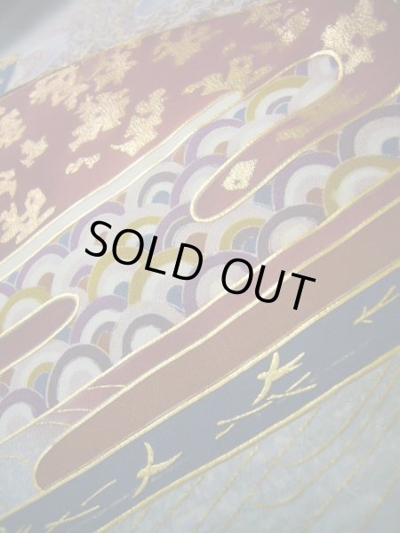 画像20: J1007F  留袖 女性用着物 比翼 シルク(正絹)   黒, 流水 【中古】 【USED】 【リサイクル】 ★★★☆☆ (20)