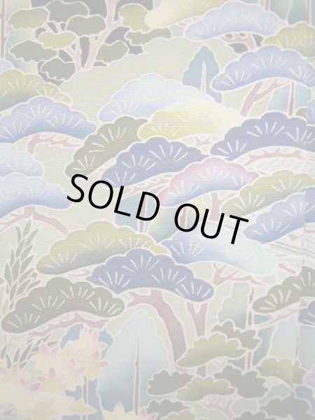 画像10: J1007I Mint  留袖 女性用着物 比翼(地紋) シルク(正絹)   黒, 花 【中古】 【USED】 【リサイクル】 ★★★★☆ (10)