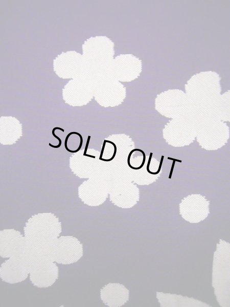 画像6: J1007L  訪問着 女性用着物  シルク(正絹) 深い  紫, 花 【中古】 【USED】 【リサイクル】 ★☆☆☆☆ (6)