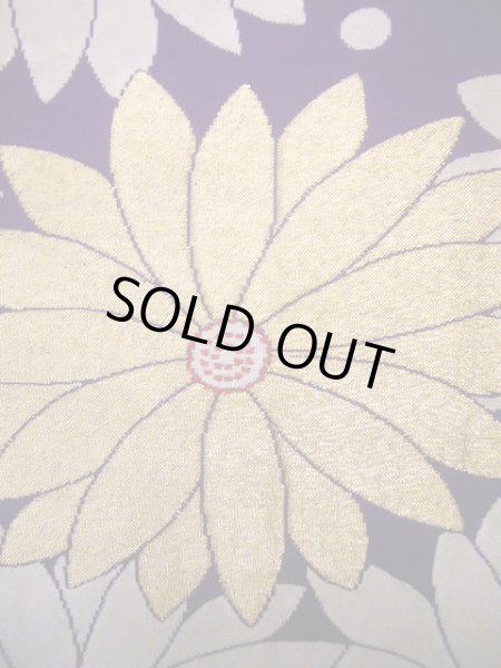 画像7: J1007L  訪問着 女性用着物  シルク(正絹) 深い  紫, 花 【中古】 【USED】 【リサイクル】 ★☆☆☆☆ (7)