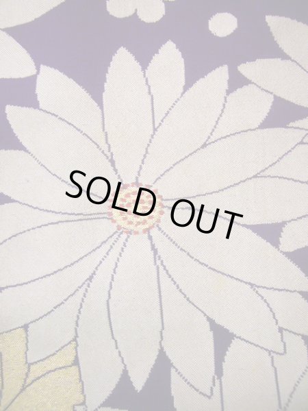 画像8: J1007L  訪問着 女性用着物  シルク(正絹) 深い  紫, 花 【中古】 【USED】 【リサイクル】 ★☆☆☆☆ (8)