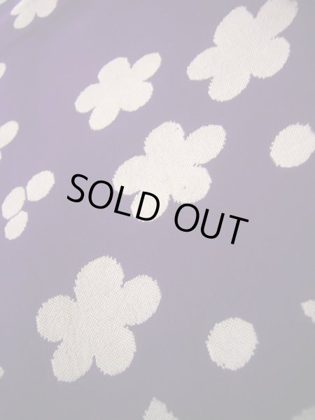 画像9: J1007L  訪問着 女性用着物  シルク(正絹) 深い  紫, 花 【中古】 【USED】 【リサイクル】 ★☆☆☆☆ (9)