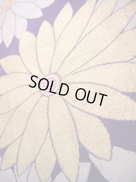 画像10: J1007L  訪問着 女性用着物  シルク(正絹) 深い  紫, 花 【中古】 【USED】 【リサイクル】 ★☆☆☆☆ (10)