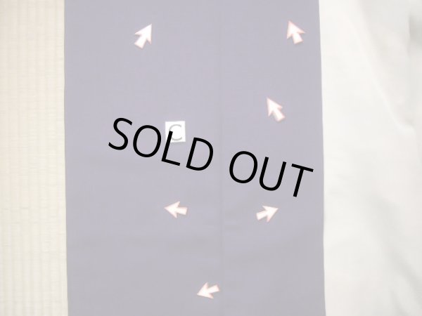 画像17: J1007L  訪問着 女性用着物  シルク(正絹) 深い  紫, 花 【中古】 【USED】 【リサイクル】 ★☆☆☆☆ (17)