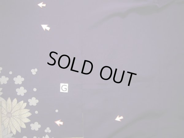 画像21: J1007L  訪問着 女性用着物  シルク(正絹) 深い  紫, 花 【中古】 【USED】 【リサイクル】 ★☆☆☆☆ (21)