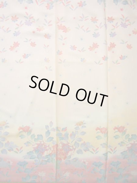 画像5: J1007P  訪問着 女性用着物  シルク(正絹) 淡い 薄い クリーム, ぼたん 【中古】 【USED】 【リサイクル】 ★★★☆☆ (5)