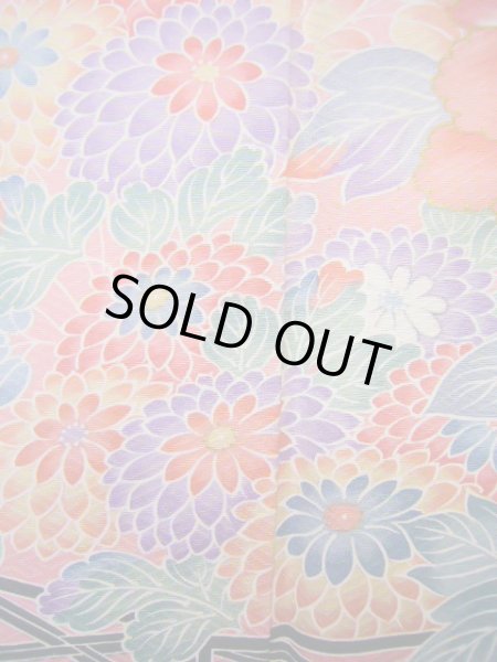 画像13: J1007P  訪問着 女性用着物  シルク(正絹) 淡い 薄い クリーム, ぼたん 【中古】 【USED】 【リサイクル】 ★★★☆☆ (13)