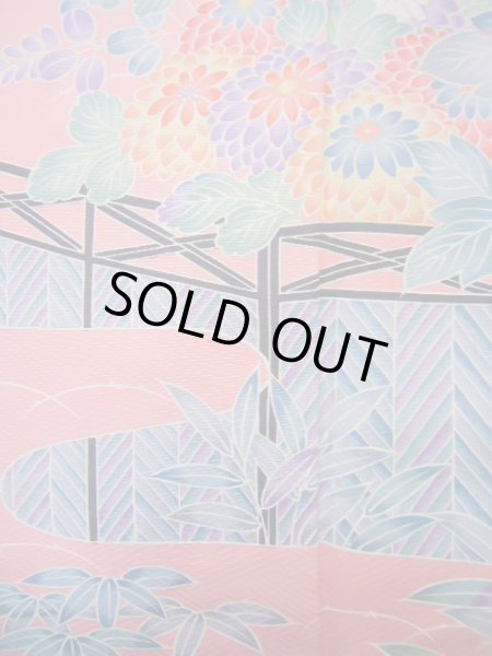 画像15: J1007P  訪問着 女性用着物  シルク(正絹) 淡い 薄い クリーム, ぼたん 【中古】 【USED】 【リサイクル】 ★★★☆☆ (15)